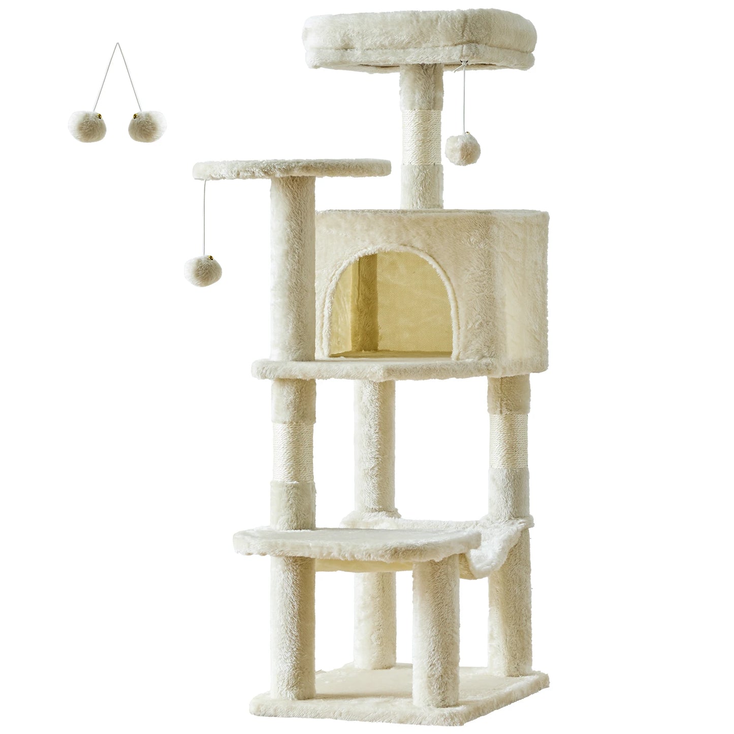JHK Cat Tree Tall Multi Cat Climbing Tower With Sisal