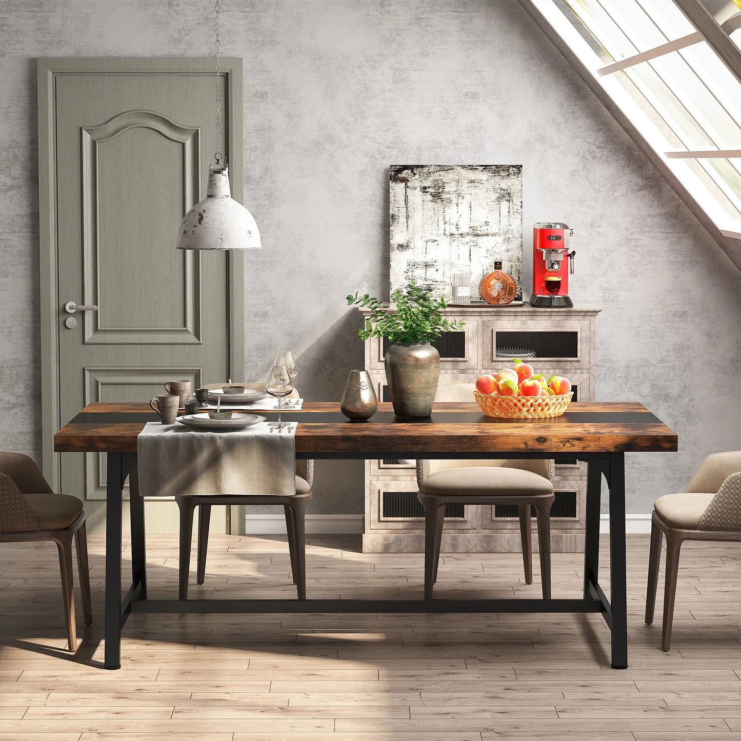 Tribesigns Modern Wood Dining Table Rectangular Kitchen Table