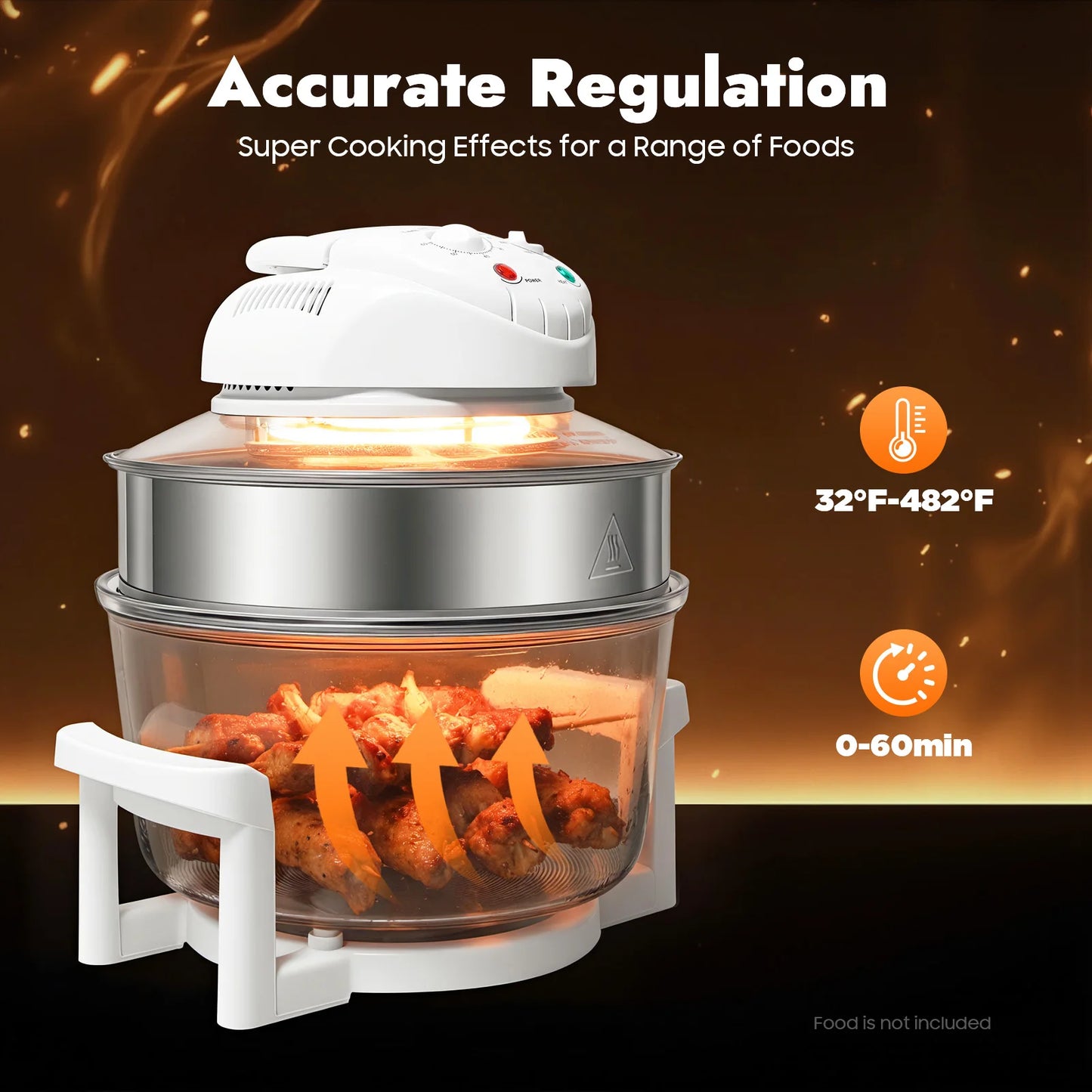 Visual Air Fryer 1200 To 1400 Watts With Grill Rack