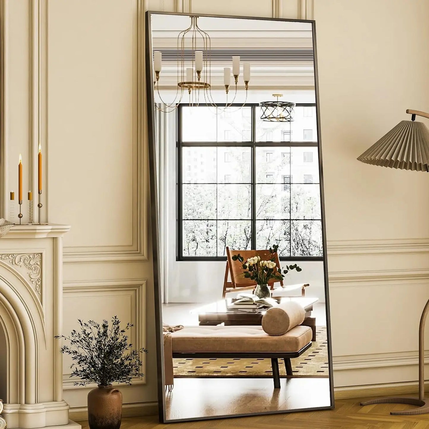 GLSLAND Rectangular Mirror for Living Room and Bedroom