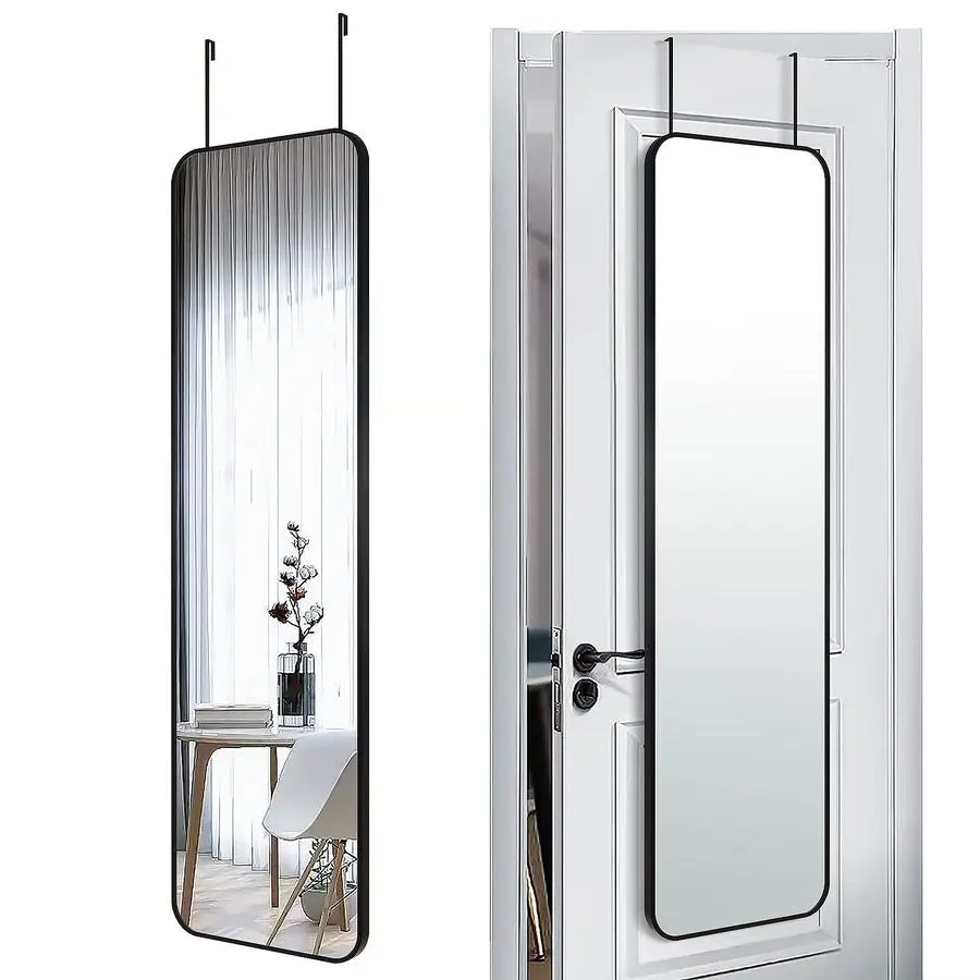 Mirror Rectangle Full Body Door Hanging Wall Mounted Aluminum Frame
