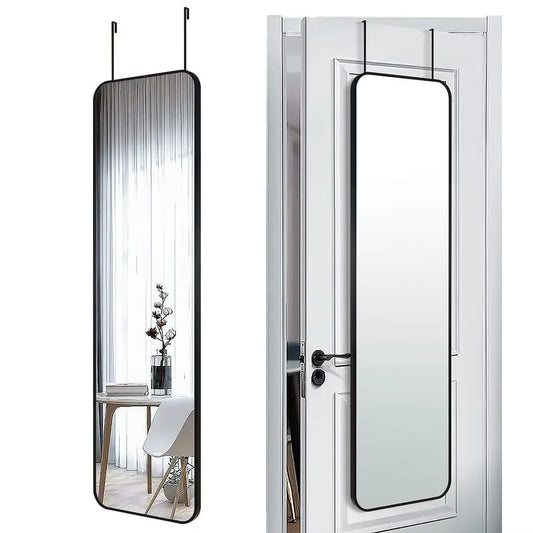 Mirror Rectangle Full Body Door Hanging Wall Mounted Aluminum Frame