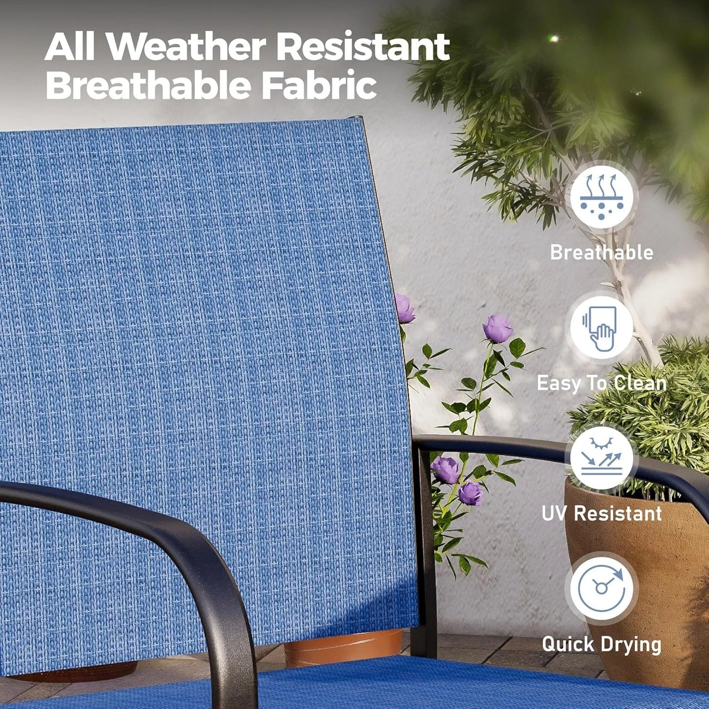 Outdoor Patio Dining Set For Four With Umbrella Hole