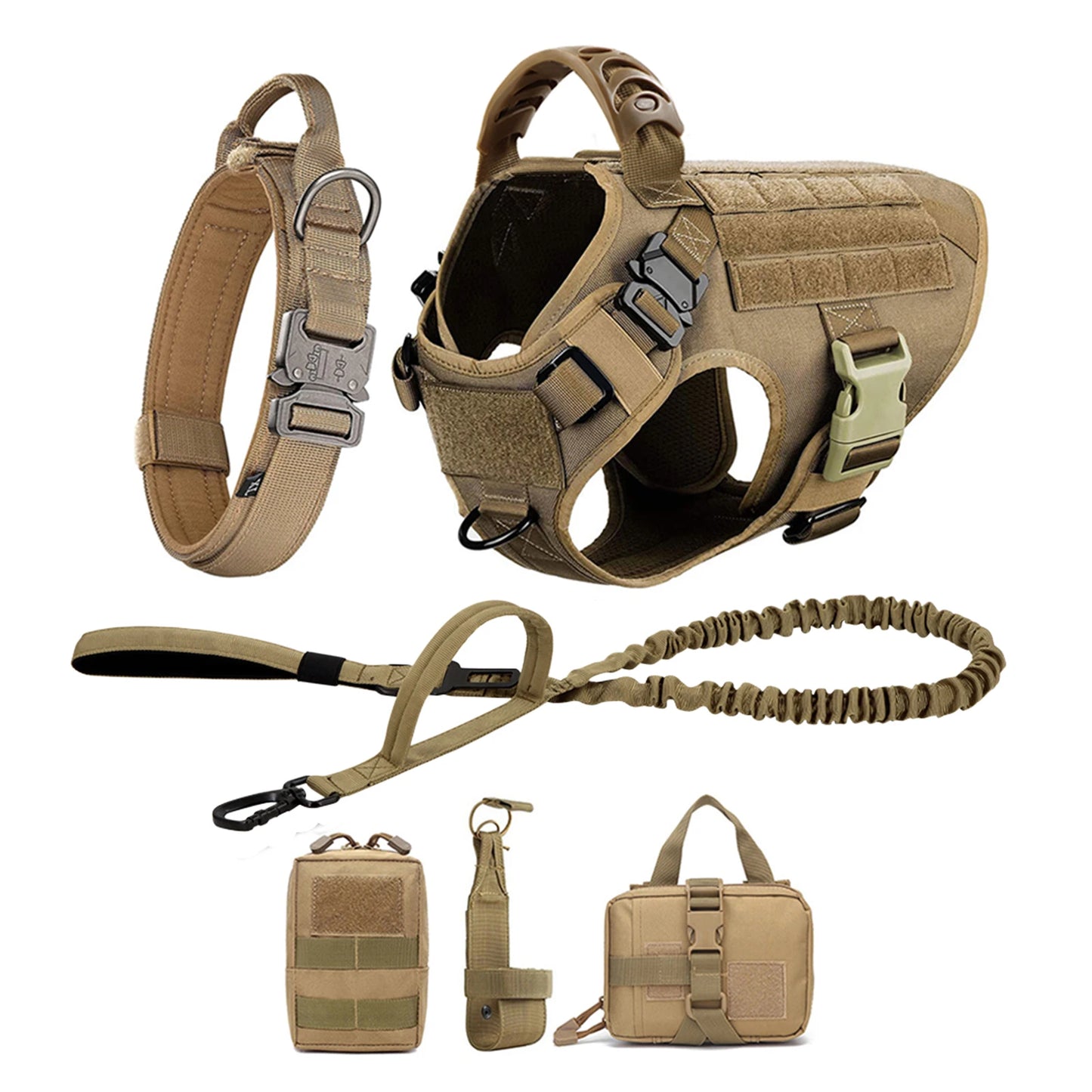 PETRAVELCN Padded Vest Harness Leash For German Shepherd Malinois