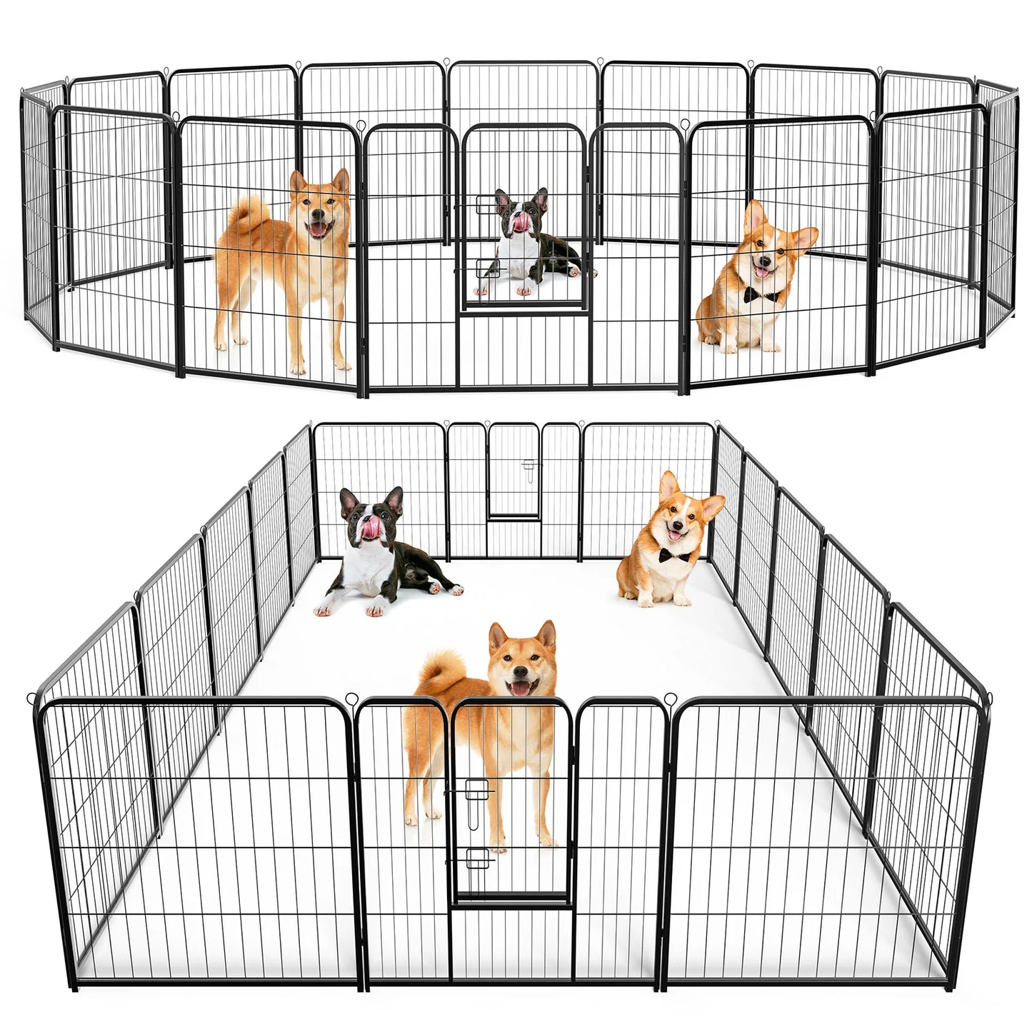 JHK Dog Playpen Metal Fence For Outdoor Use