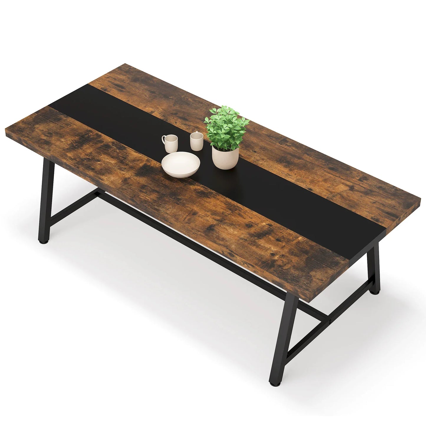 Tribesigns Modern Wood Dining Table Rectangular Kitchen Table