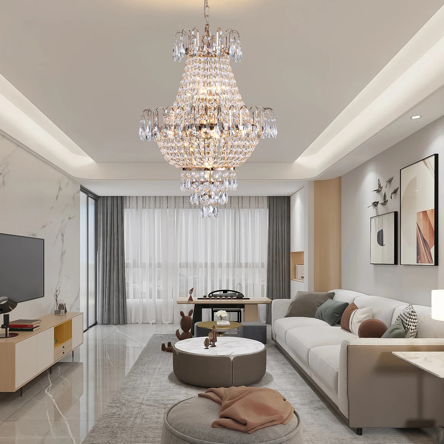ARLGSITE Luxury Retro Crystal Chandelier European Style