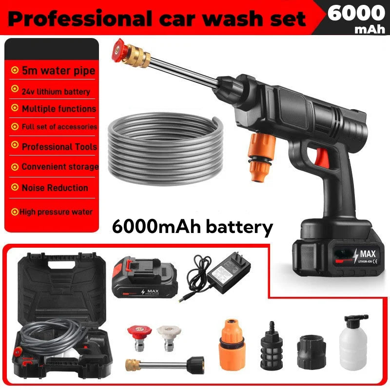 Rechargeable Battery Portable Pressure Washer With Toolbox
