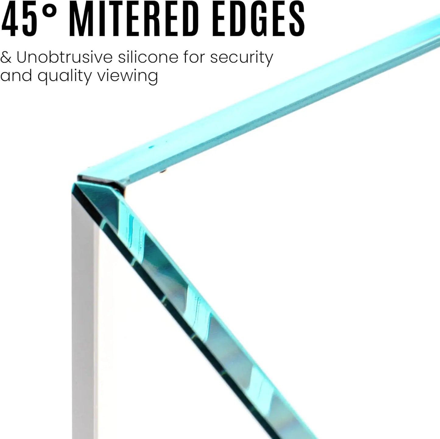 Clear Low Iron Rimless Glass Aquarium With Leveling Mat Included