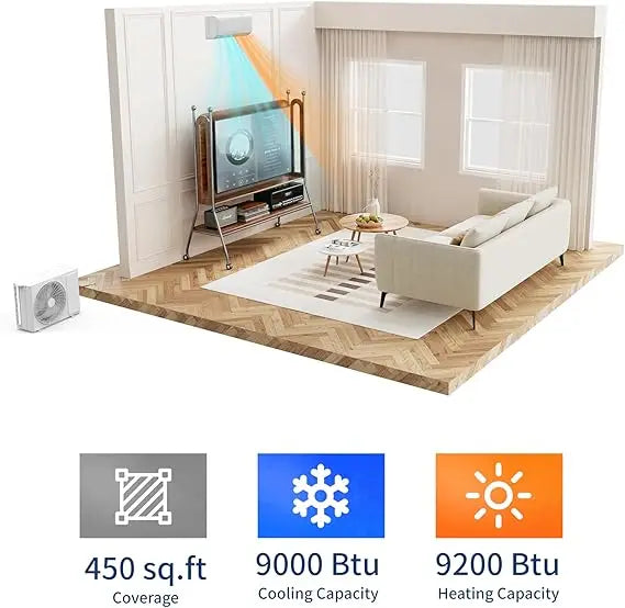 Acekool Mini Split Air Conditioner With Heat Pump And 18.5 SEER