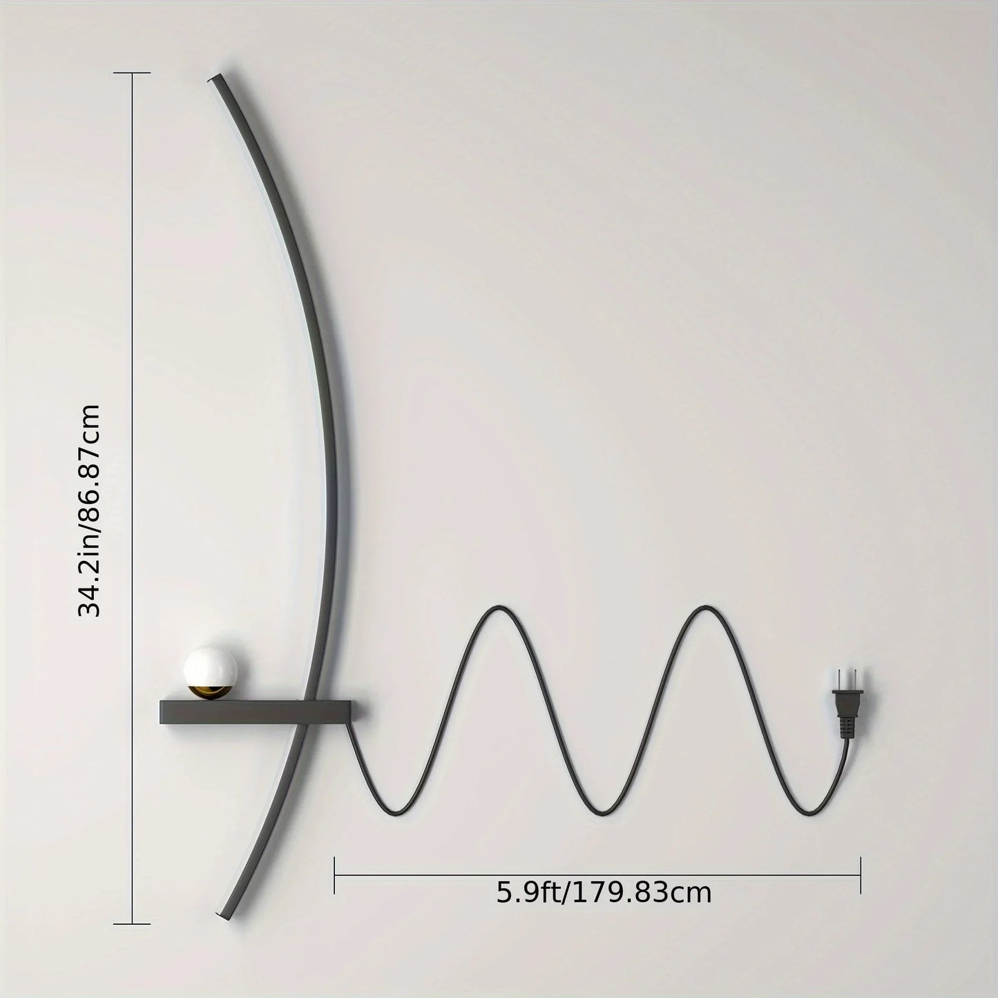 Modern Adjustable LED Wall Sconce Arc Bedside Lamp for Indoor Use