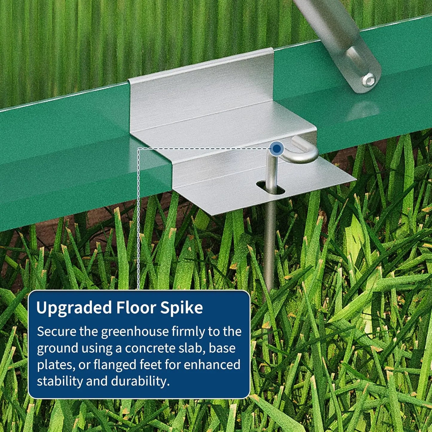 DishyKooker Walk-In Greenhouse With Roof Vent And Lockable Door