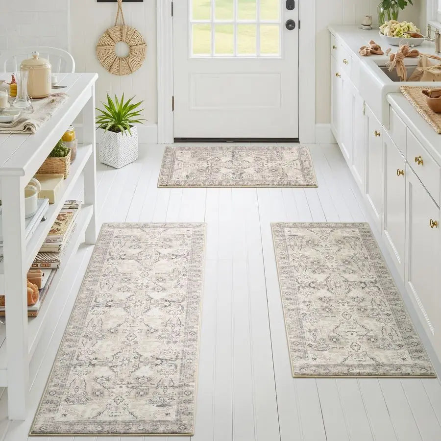 Non Slip Washable Kitchen Mats Set of 3 for Comfort