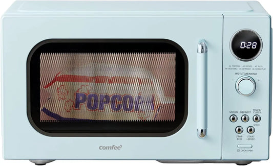 XMSJ Retro Microwave Oven With 6 Auto Menus Countertop