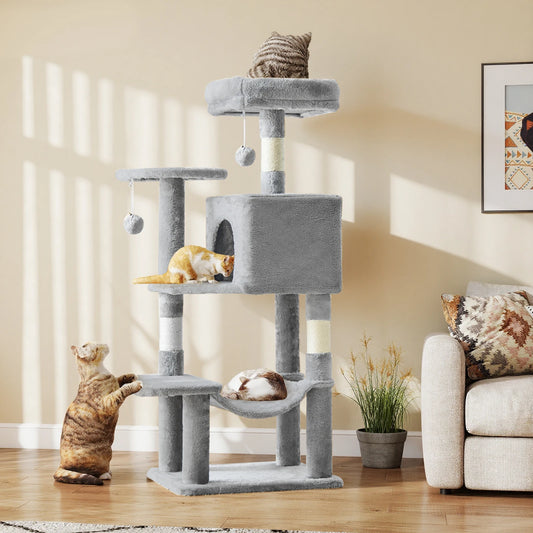 JHK Cat Tree Tall Multi Cat Climbing Tower With Sisal