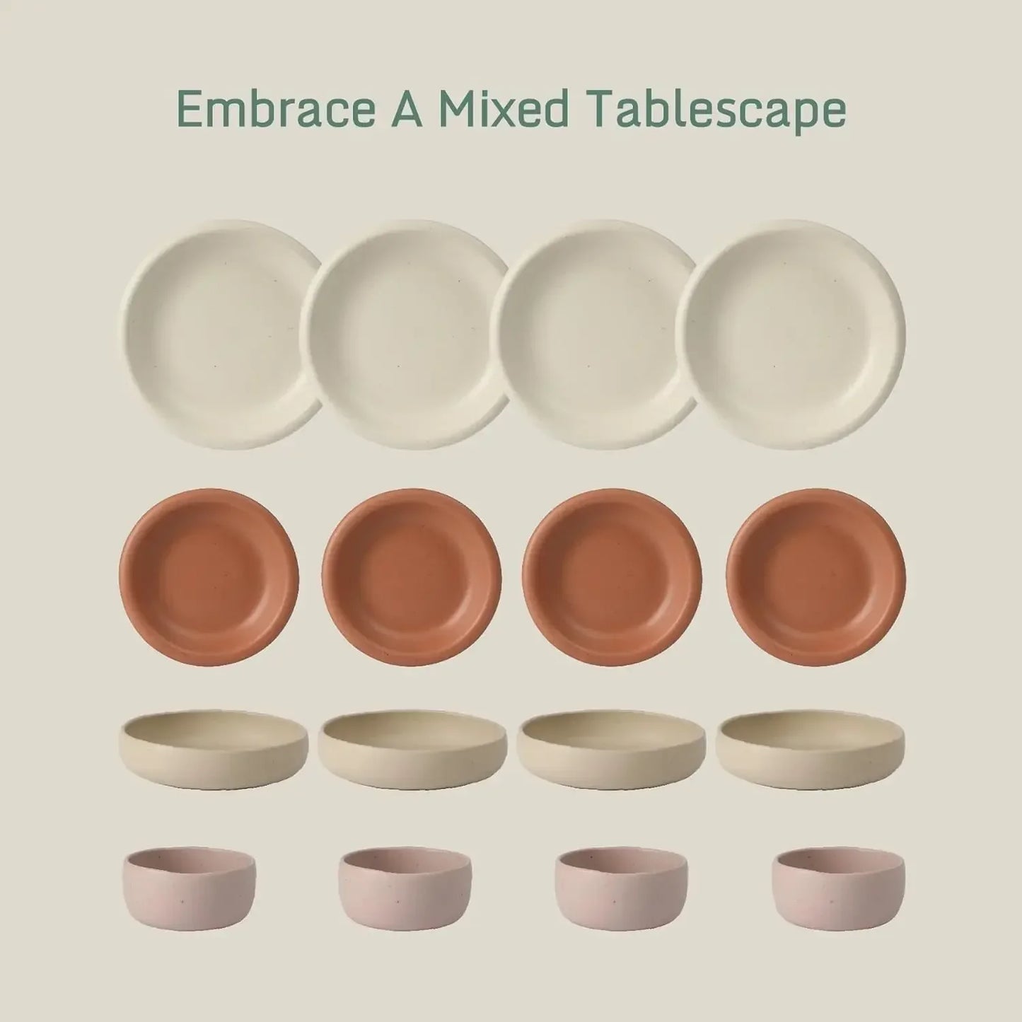 Corsica Clay Stoneware Dinnerware Set With Reactive Glaze