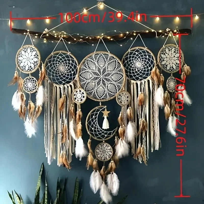Dream Catcher Moon Dream Chaser Bohemian Wall Decor Bedside