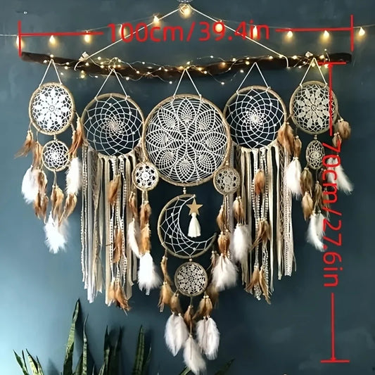 Dream Catcher Moon Dream Chaser Bohemian Wall Decor Bedside